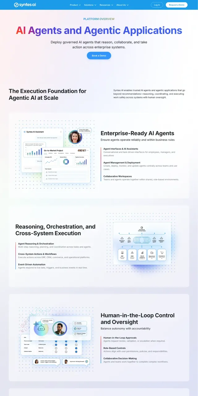 Syntes AI agentic applications platform