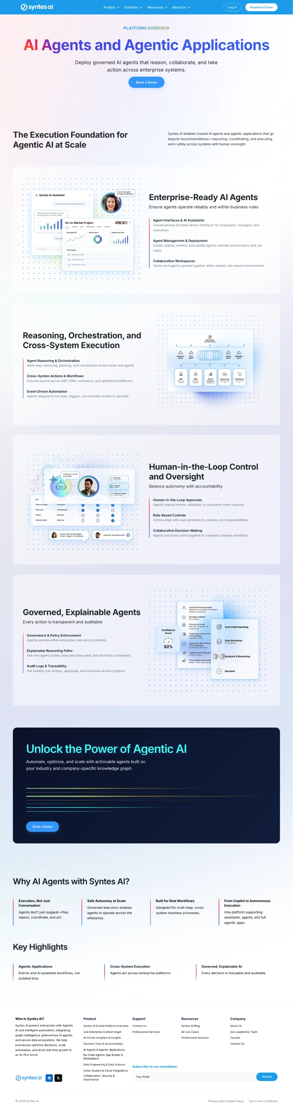 Syntes AI agentic applications platform